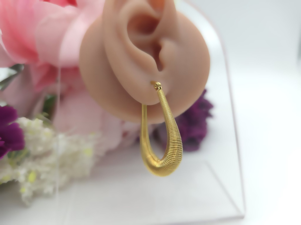 Spiral Creolen Ohrringe goldfarben Edelstahl